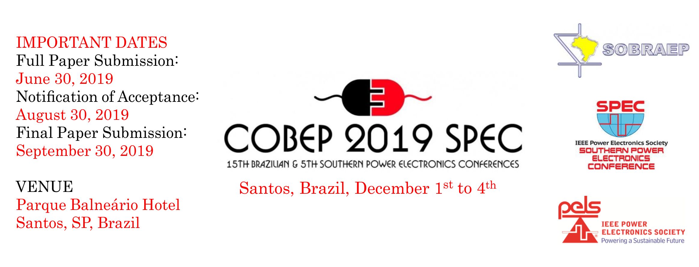 NEW SUBMISSION DEADLINE COBEP SPEC 2019