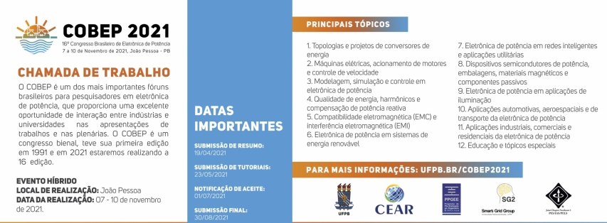 COBEP 2021 - Chamada de trabalhos