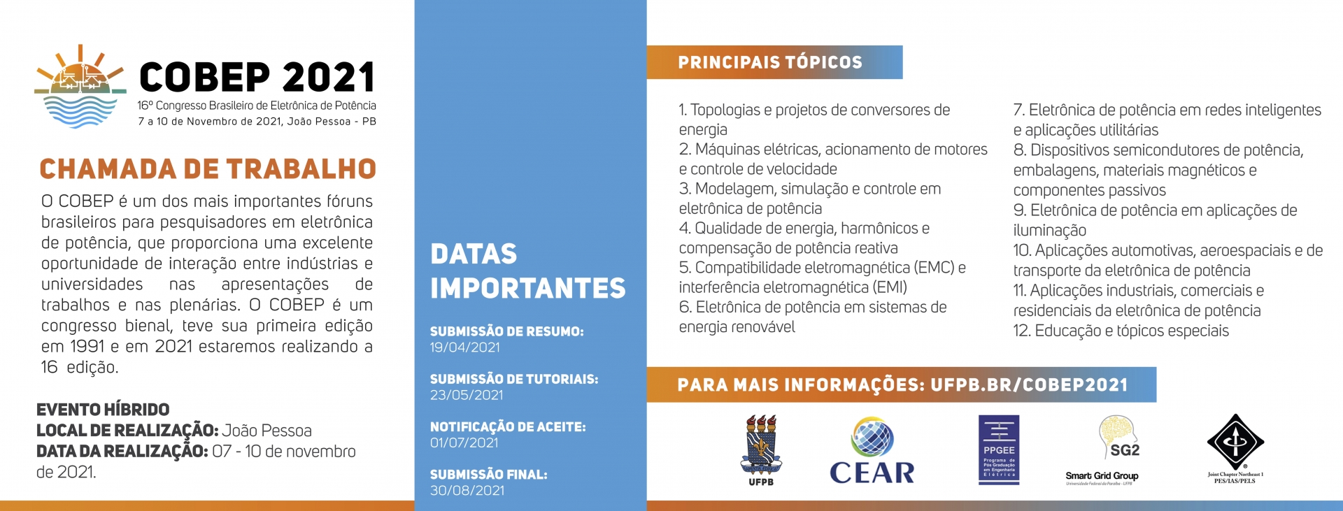 COBEP 2021 - Chamada de trabalhos
